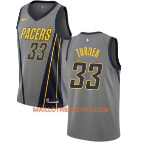 Maillot NBA Indiana Pacers Myles Turner 33 2018-19 Nike City Edition Gris Swingman - Homme